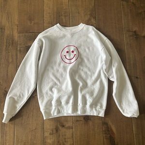 Etsy smiley face crewneck